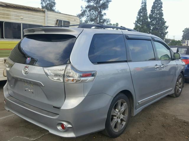 5TDXK3DC6ES521212 - 2014 TOYOTA SIENNA SPO SILVER photo 4