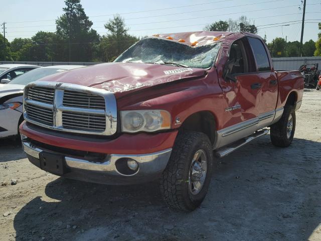 3D3KS28CX5G721045 - 2005 DODGE RAM 2500 S RED photo 2