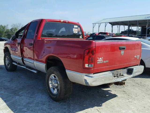 3D3KS28CX5G721045 - 2005 DODGE RAM 2500 S RED photo 3