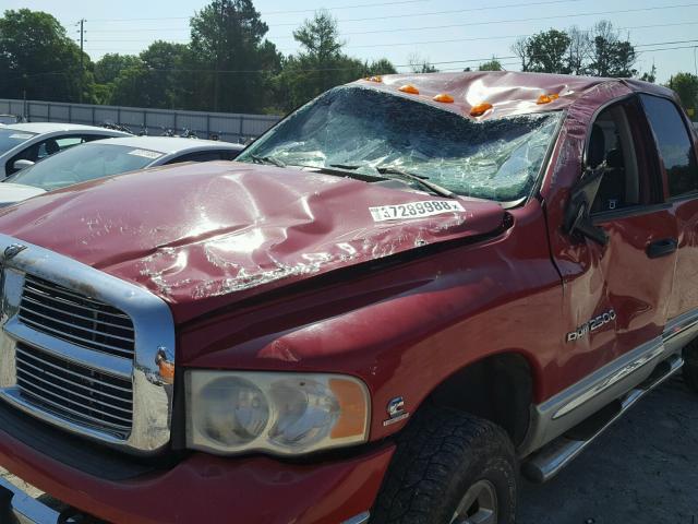 3D3KS28CX5G721045 - 2005 DODGE RAM 2500 S RED photo 9