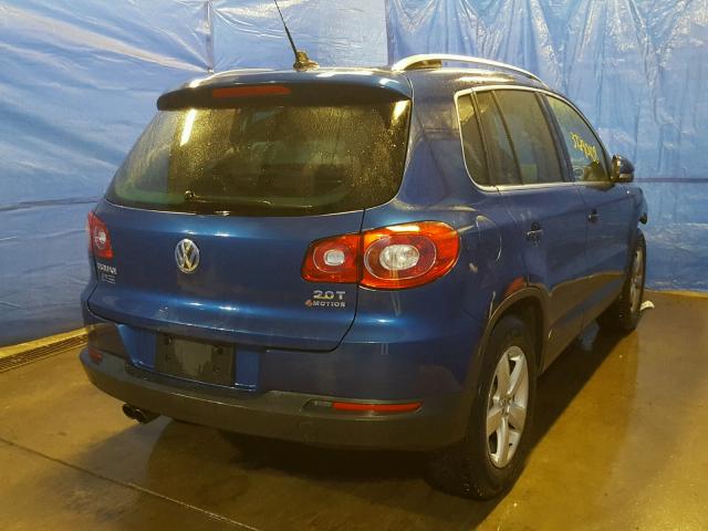 WVGBV7AX5AW003470 - 2010 VOLKSWAGEN TIGUAN SE BLUE photo 4