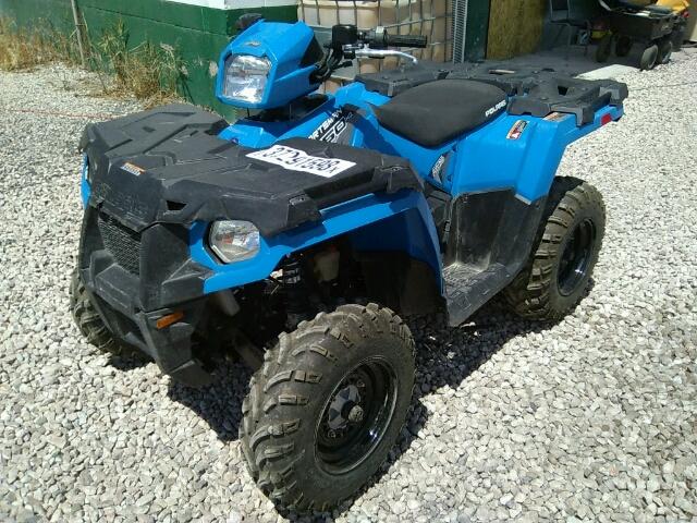 4XASEE500JA249823 - 2018 POLARIS SPORTSMAN BLUE photo 2