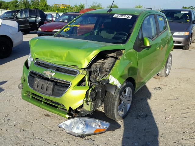 KL8CB6S91EC531745 - 2014 CHEVROLET SPARK LS GREEN photo 2