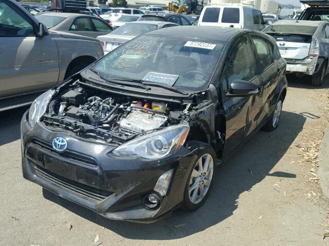 JTDKDTB31G1589487 - 2016 TOYOTA PRIUS C BLACK photo 2