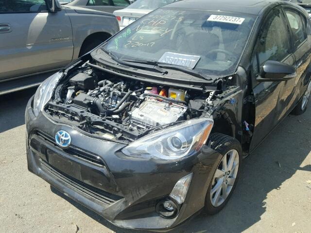 JTDKDTB31G1589487 - 2016 TOYOTA PRIUS C BLACK photo 9