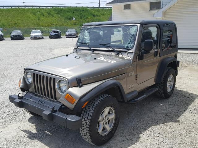 1J4FA39S74P746742 - 2004 JEEP WRANGLER X BROWN photo 2