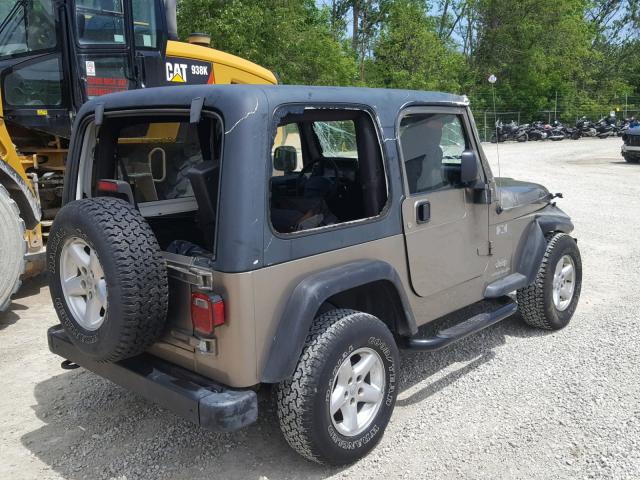 1J4FA39S74P746742 - 2004 JEEP WRANGLER X BROWN photo 4