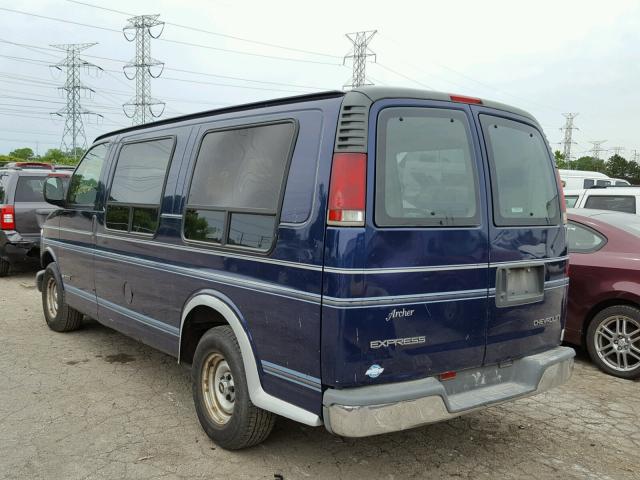 1GBFG15W2Y1154812 - 2000 CHEVROLET EXPRESS G1 BLUE photo 3