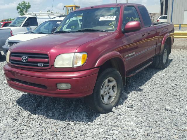 5TBBT48121S198463 - 2001 TOYOTA TUNDRA ACC RED photo 2