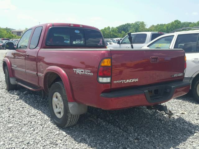 5TBBT48121S198463 - 2001 TOYOTA TUNDRA ACC RED photo 3