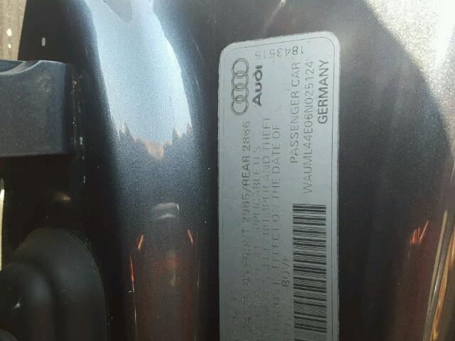 WAUML44E06N025124 - 2006 AUDI A8 L QUATT BLUE photo 10