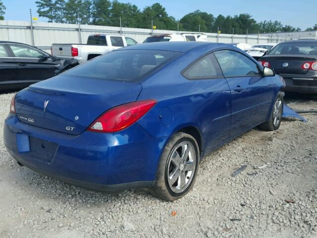 1G2ZH178164150013 - 2006 PONTIAC G6 GT BLUE photo 4