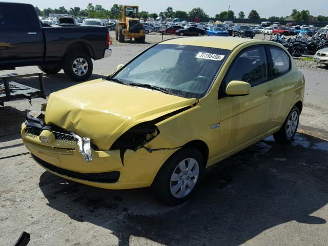 KMHCM3AC9AU160962 - 2010 HYUNDAI ACCENT BLU YELLOW photo 2