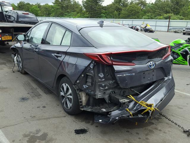 JTDKARFP2H3018430 - 2017 TOYOTA PRIUS PRIM გრაფიტი ფოტო 3
