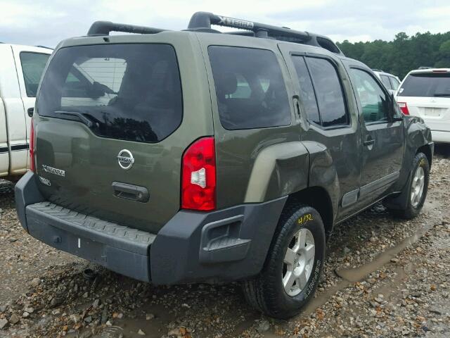 5N1AN08U65C606806 - 2005 NISSAN XTERRA GREEN photo 4