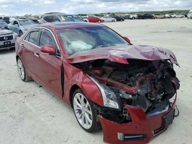 1G6AE5S36E0135942 - 2014 CADILLAC ATS PREMIU RED photo 1