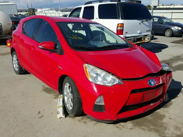 JTDKDTB33D1047223 - 2013 TOYOTA PRIUS C RED photo 1