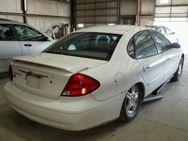 1FAHP56S42G200156 - 2002 FORD TAURUS SEL WHITE photo 4