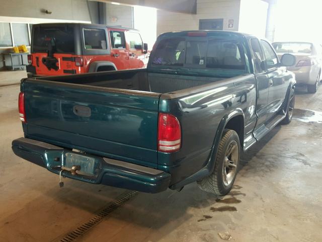 1B7GL23XXVS158366 - 1997 DODGE DAKOTA GREEN photo 4