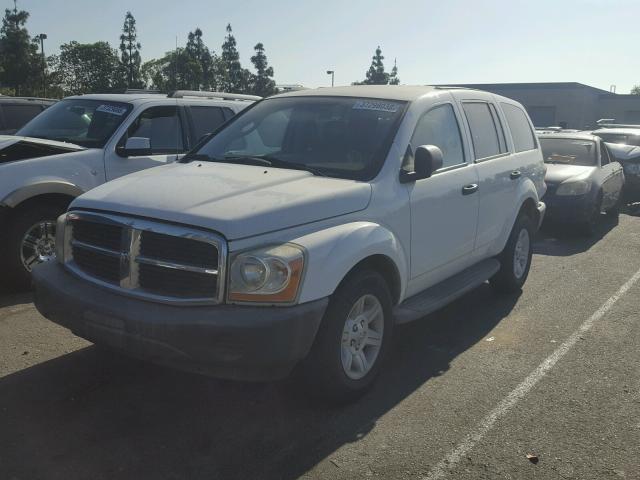 1D4HB38N24F132178 - 2004 DODGE DURANGO ST WHITE photo 2