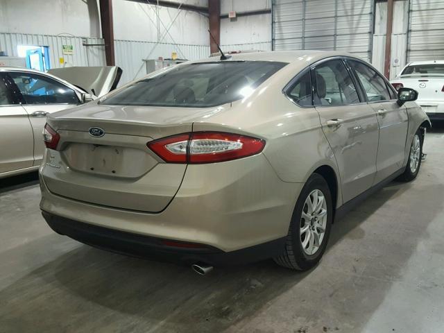 3FA6P0G79FR304435 - 2015 FORD FUSION S GOLD photo 4