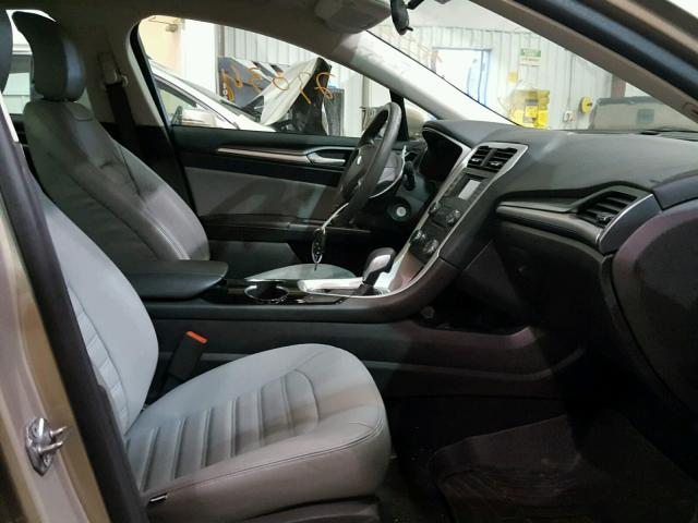 3FA6P0G79FR304435 - 2015 FORD FUSION S GOLD photo 5