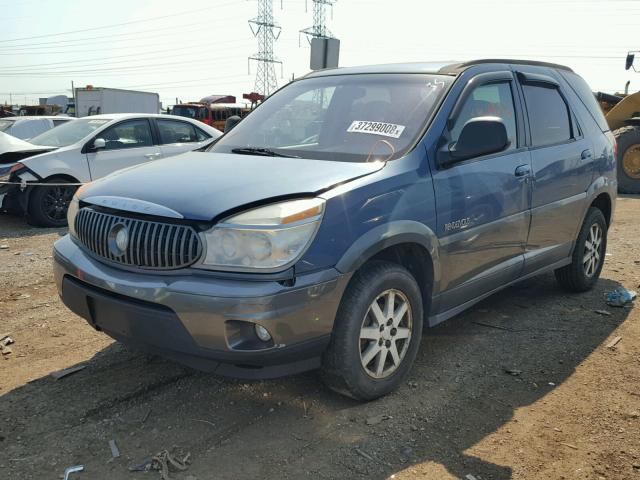 3G5DA03E02S562800 - 2002 BUICK RENDEZVOUS BLUE photo 2