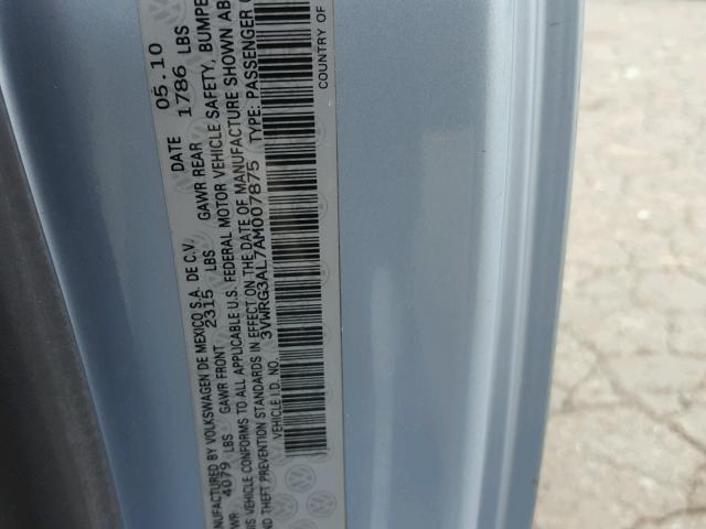 3VWRG3AL7AM007875 - 2010 VOLKSWAGEN NEW BEETLE 蓝色 照片 10