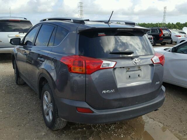 JTMWFREV2FJ057708 - 2015 TOYOTA RAV4 XLE GRAY photo 3