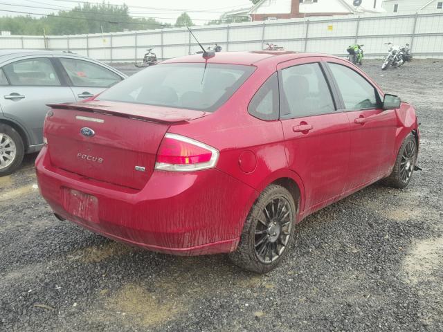 1FAHP36N09W150984 - 2009 FORD FOCUS SES RED photo 4