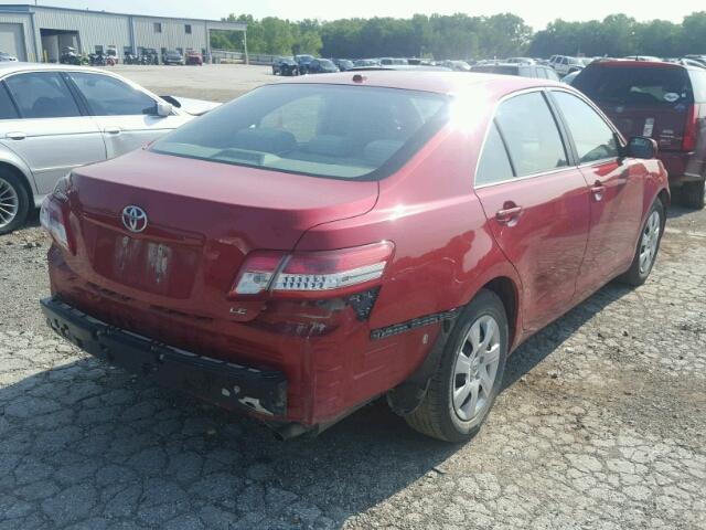 4T1BF3EK9BU715885 - 2011 TOYOTA CAMRY/SE/L RED photo 4