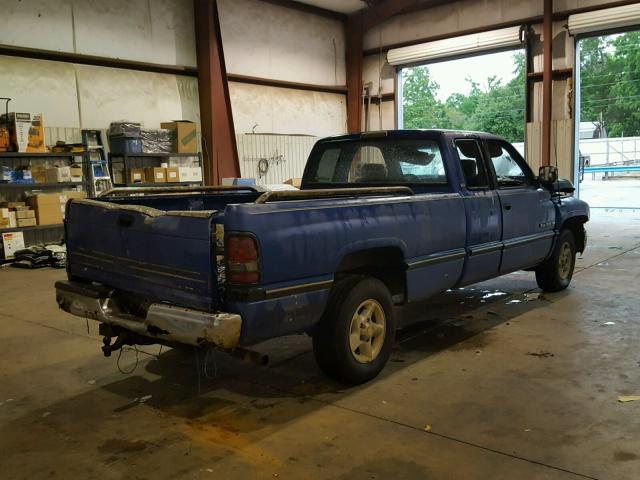 1B7HC13Z6VJ566904 - 1997 DODGE RAM 1500 BLUE photo 4