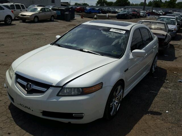 19UUA66205A063760 - 2005 ACURA TL WHITE photo 2