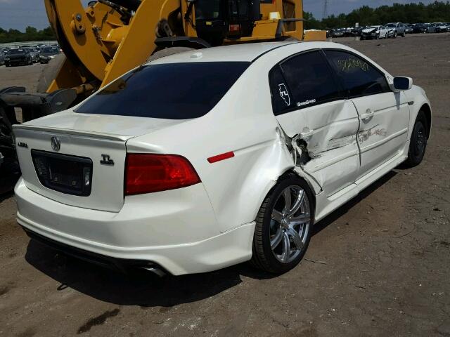 19UUA66205A063760 - 2005 ACURA TL WHITE photo 4