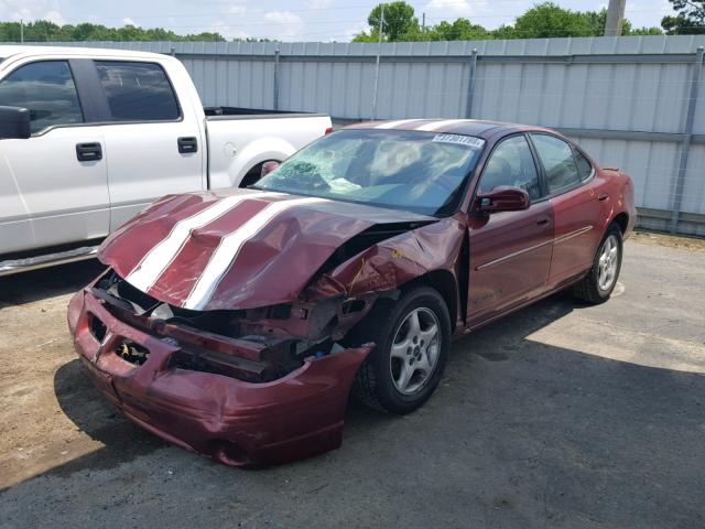 1G2WK52J62F223106 - 2002 PONTIAC GRAND PRIX RED photo 2