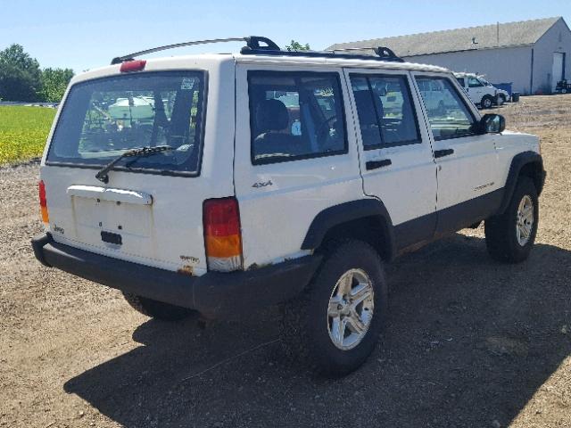 1J4FF58S81L585383 - 2001 JEEP CHEROKEE C WHITE photo 4