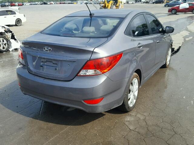 KMHCU4AE1EU769072 - 2014 HYUNDAI ACCENT GLS CHARCOAL photo 4