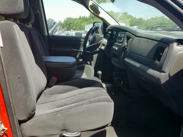 3D7KS28C65G725513 - 2005 DODGE RAM 2500 S RED photo 5