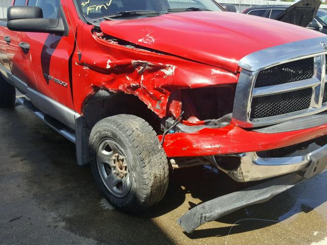 3D7KS28C65G725513 - 2005 DODGE RAM 2500 S RED photo 9
