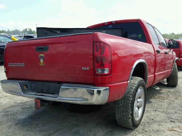 1D7HA18D84S550236 - 2004 DODGE RAM 1500 S RED photo 4