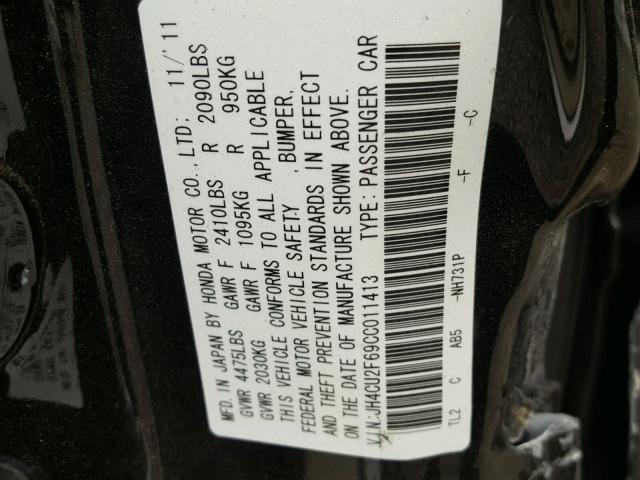 JH4CU2F69CC011413 - 2012 ACURA TSX TECH BLACK photo 10