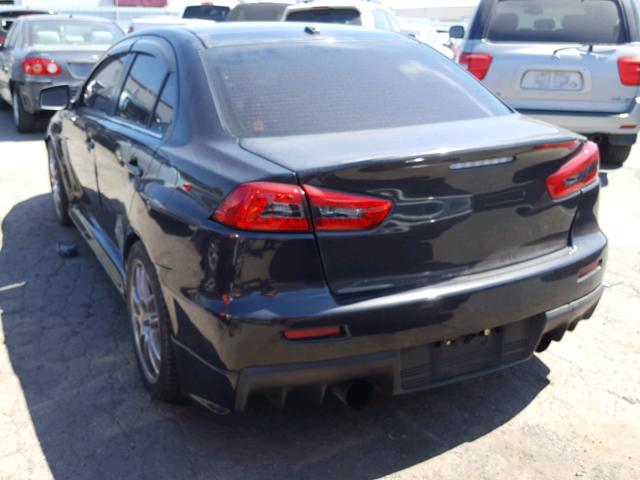 JA32W5FV9AU021591 - 2010 MITSUBISHI LANCER EVO BLACK photo 3