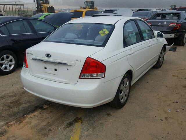 KNAFE121875445524 - 2007 KIA SPECTRA EX WHITE photo 4