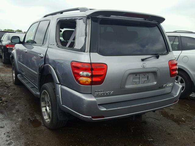 5TDBT48A13S180532 - 2003 TOYOTA SEQUOIA LI SILVER photo 3