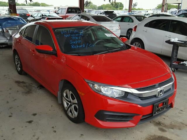 2HGFC2F5XGH534579 - 2016 HONDA CIVIC LX RED photo 1