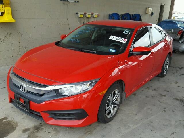 2HGFC2F5XGH534579 - 2016 HONDA CIVIC LX RED photo 2