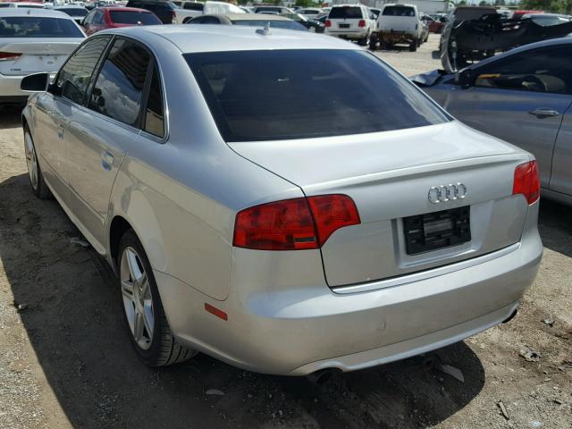 WAUAF78E18A086000 - 2008 AUDI A4 2.0T SILVER photo 3