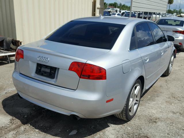 WAUAF78E18A086000 - 2008 AUDI A4 2.0T SILVER photo 4
