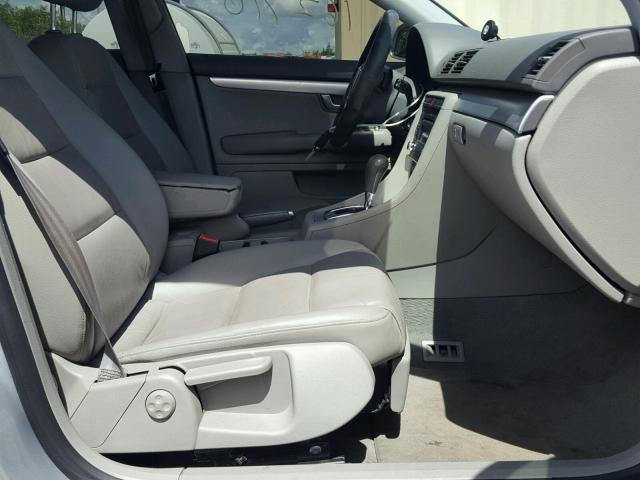 WAUAF78E18A086000 - 2008 AUDI A4 2.0T SILVER photo 5