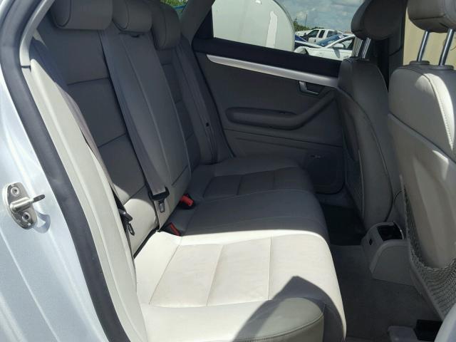 WAUAF78E18A086000 - 2008 AUDI A4 2.0T SILVER photo 6